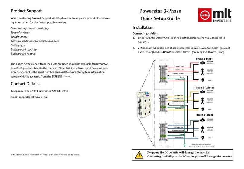 MLT Inverters Powerstar 3-Phase Quick setup guide
