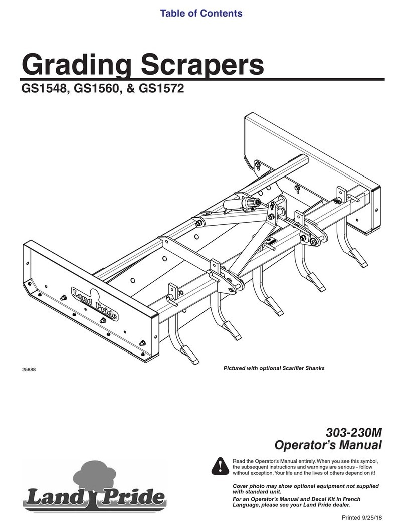 Land Pride Grading Scrapers GS1548 Operator's manual