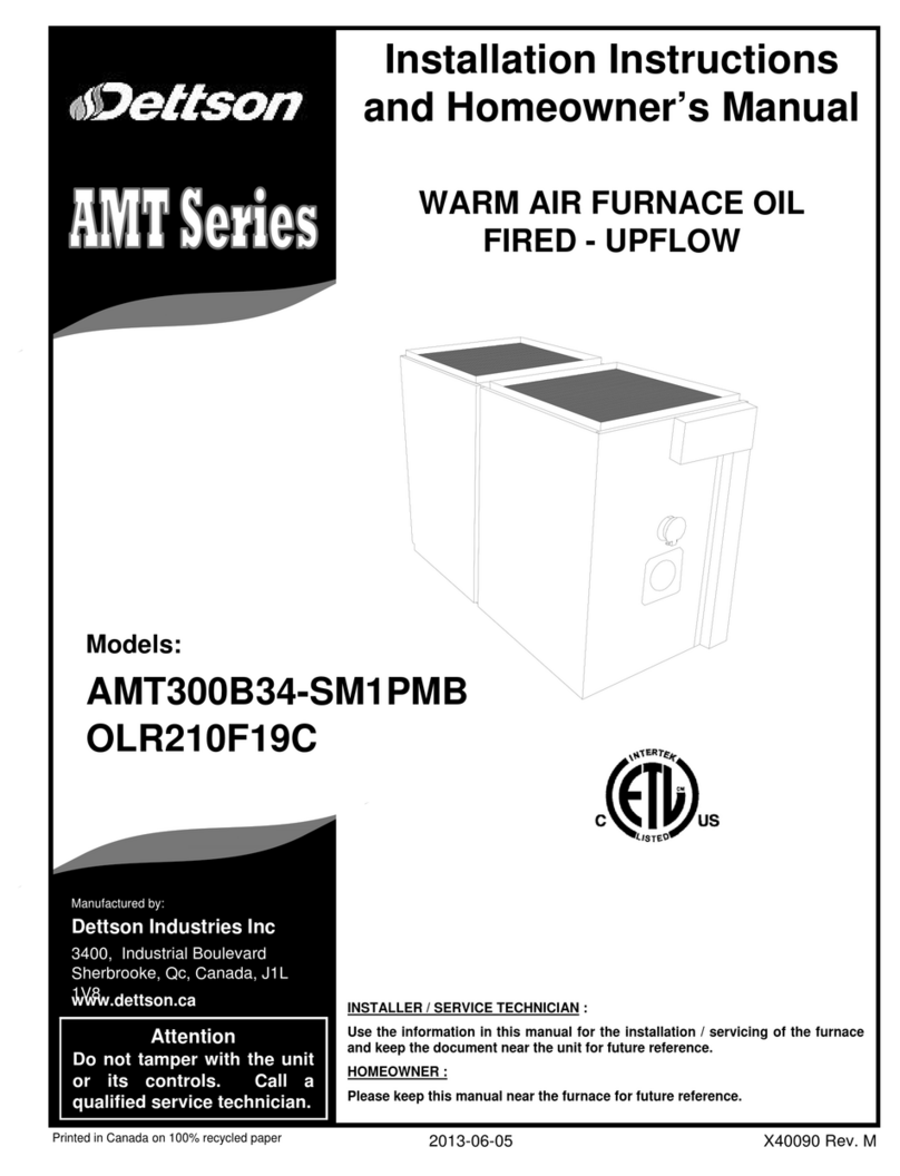 Dettson AMT300B34-SM1PMB OLR210F19C User manual