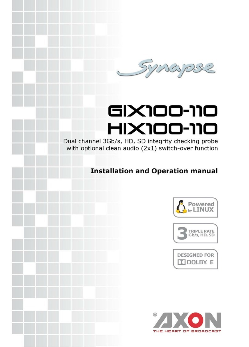 Axon Synapse GIX100-110 Installation and operation manual