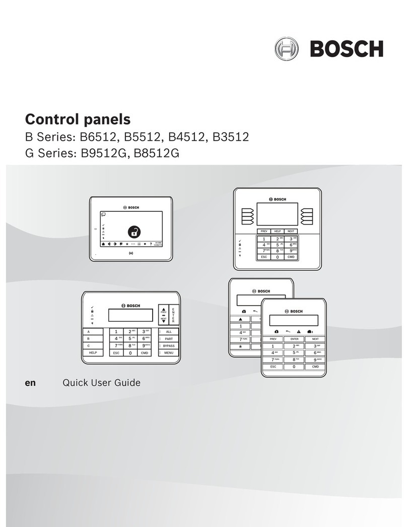 Bosch B6512 Quick user guide