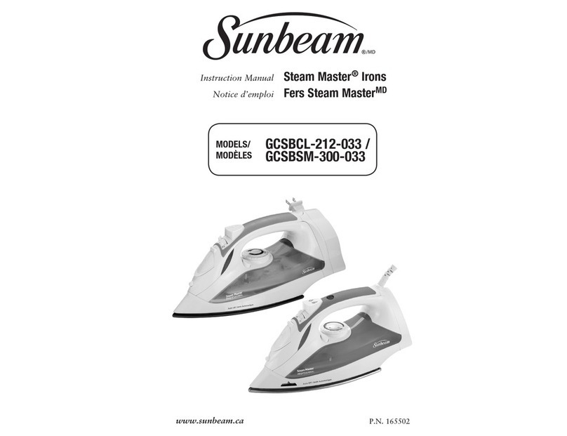 Sunbeam Steam Master GCSBCL-212-033 User manual