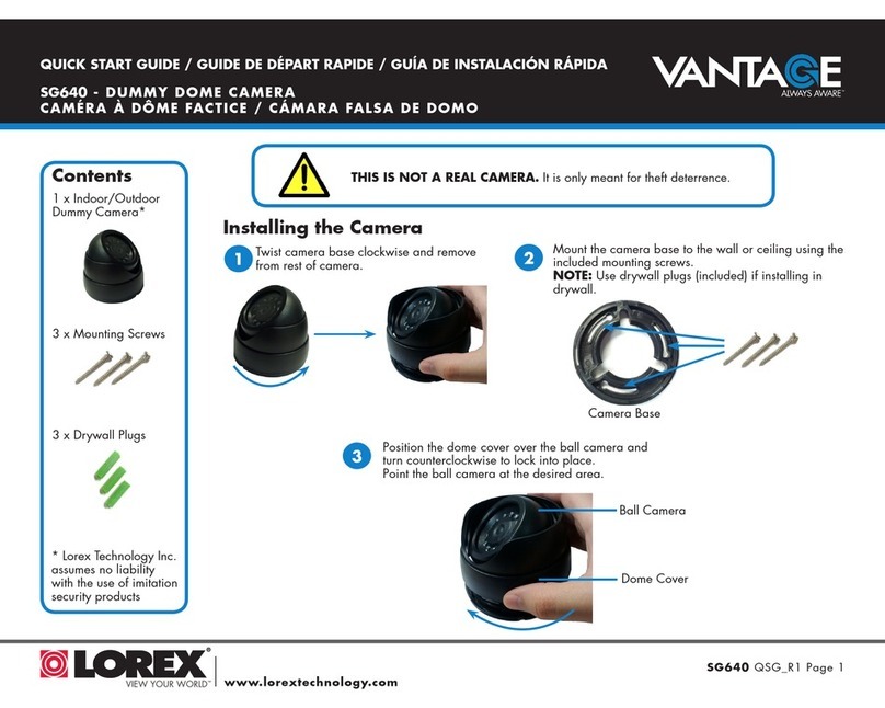 Lorex Vantage SG640 quick start guide