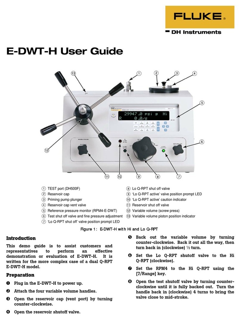 Fluke E-DWT-H User manual Fluke E-DWT-H User manual