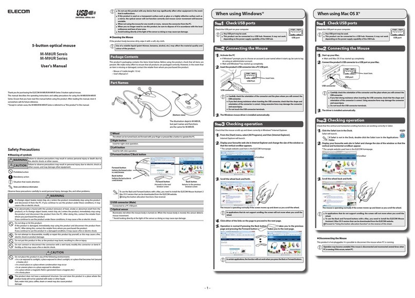 Elecom M-M9UR Series User manual
