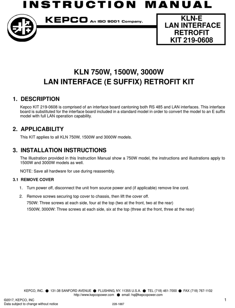 KEPCO KLN 750W instruction manual