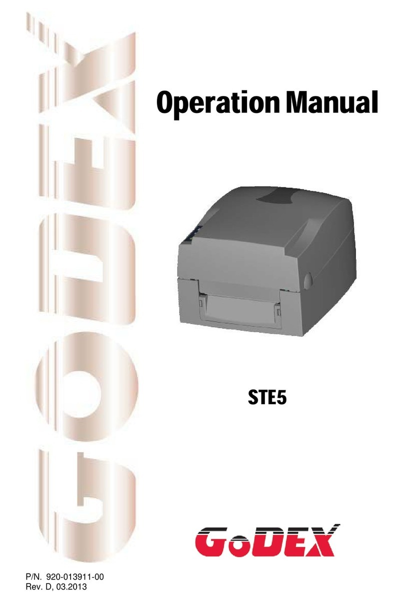 Godex STE5 Operation manual
