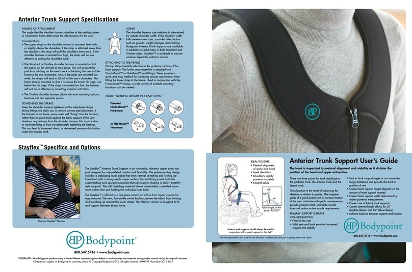 Bodypoint Anterior Trunk Support user guide