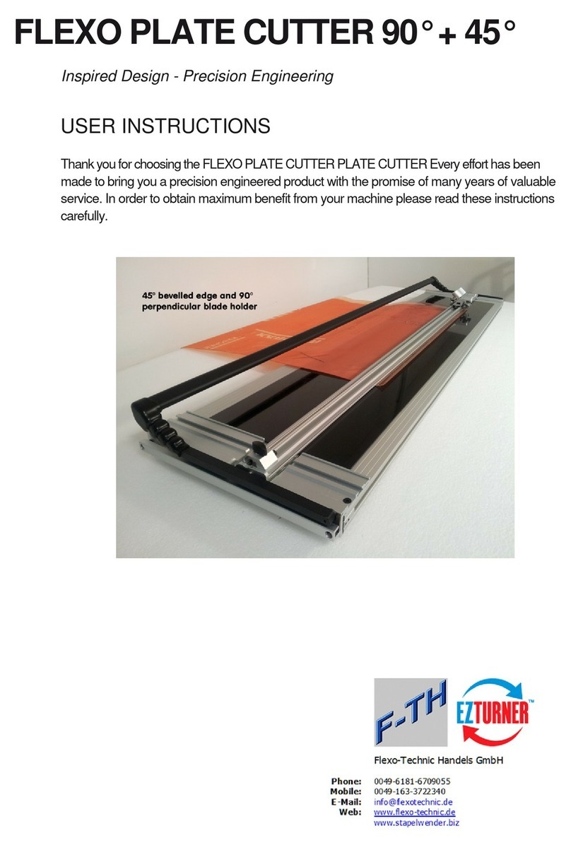 Flexo-Technic FLEXO PLATE CUTTER User instructions