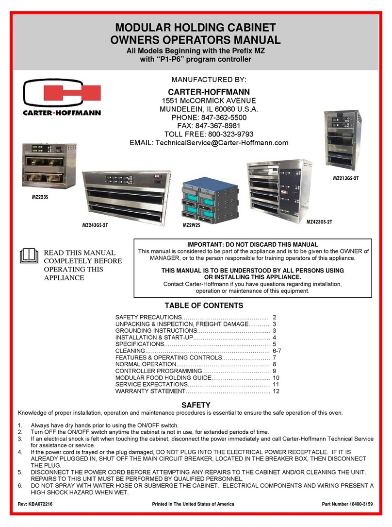 CARTER-HOFFMANN MZ212S-2 Owner's/operator's manual CARTER-HOFFMANN MZ212S-2 Owner's/operator's manual