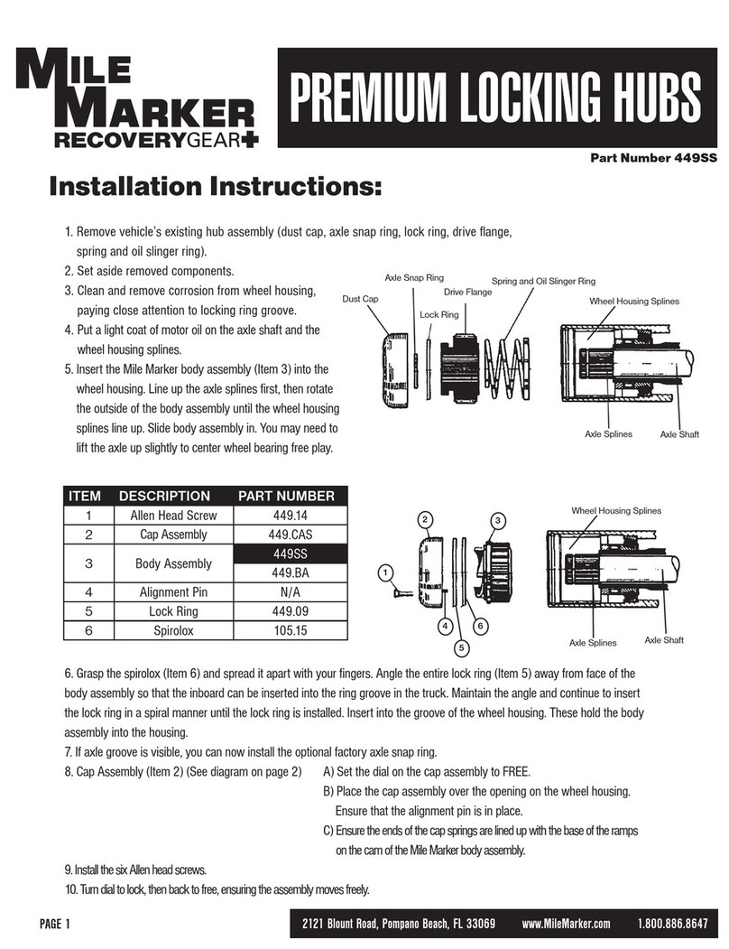 Mile Marker 449SS installation instructions