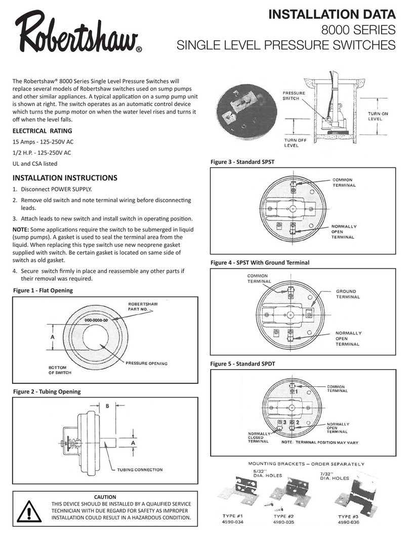 Robertshaw 8000 Series User manual