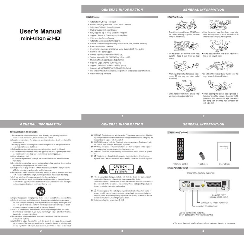 Edision mini-triton 2 HD User manual