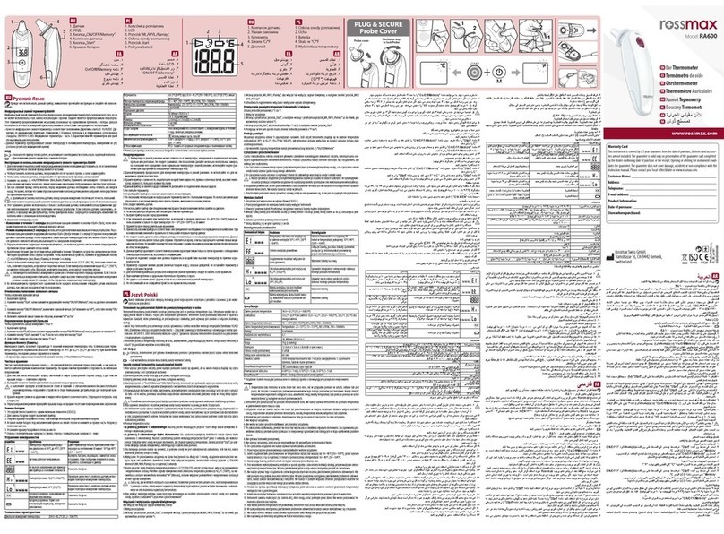 Rossmax RA600 manual