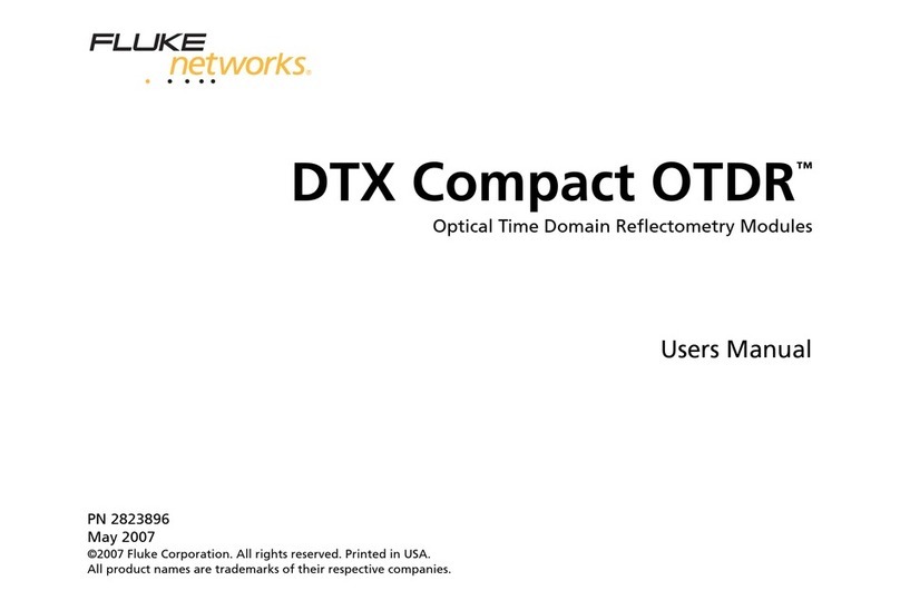Fluke DTX Compact OTDR user manual