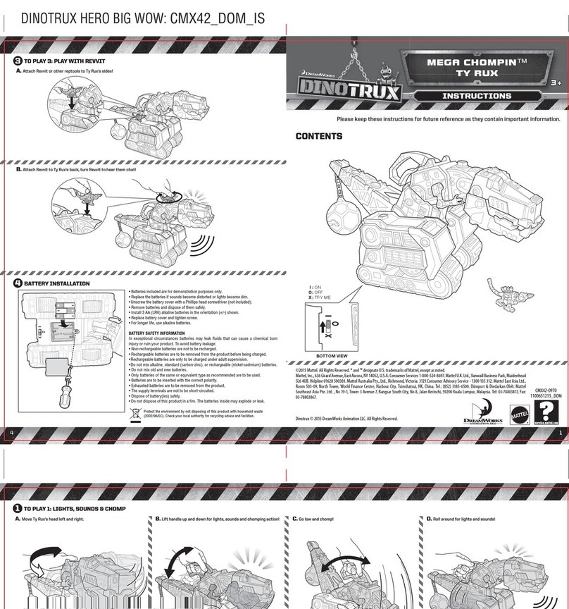 Dinotrux Mega Chompin TY RUX instructions