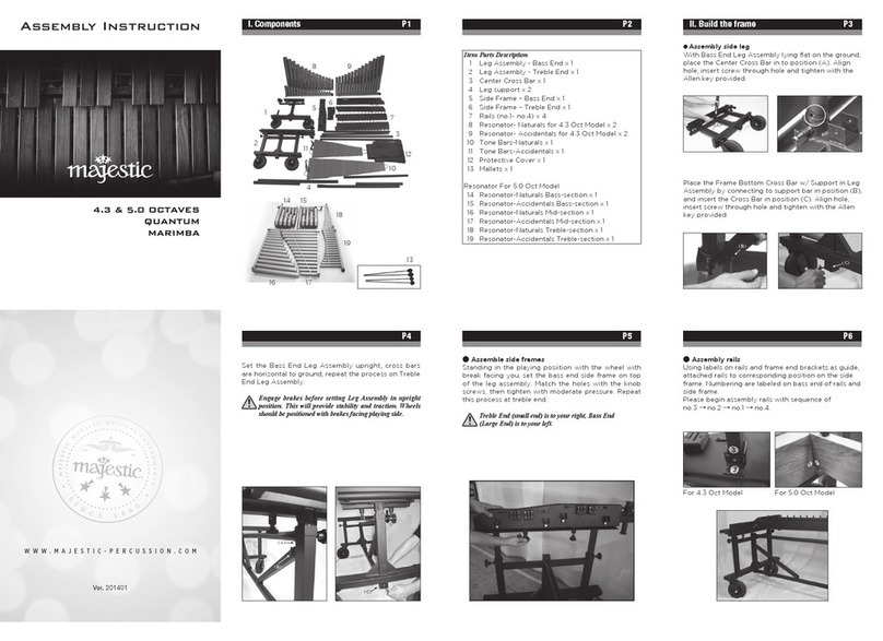 Majestic 5.0 Octave Quantum Marimba Assembly instruction