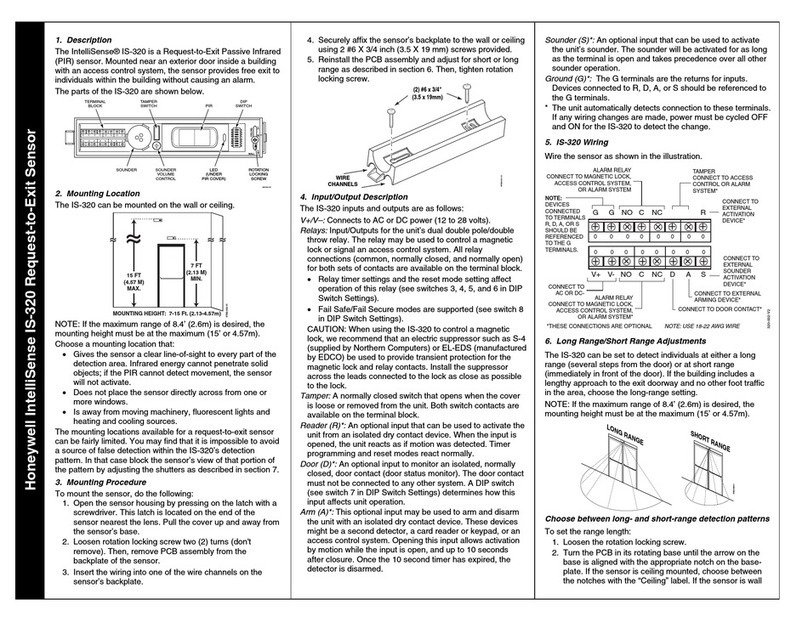 IntelliSense IntelliSense IS-320 User manual