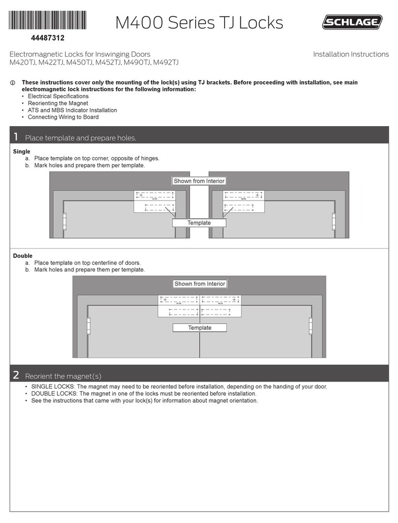 Schlage M400 Series installation instructions
