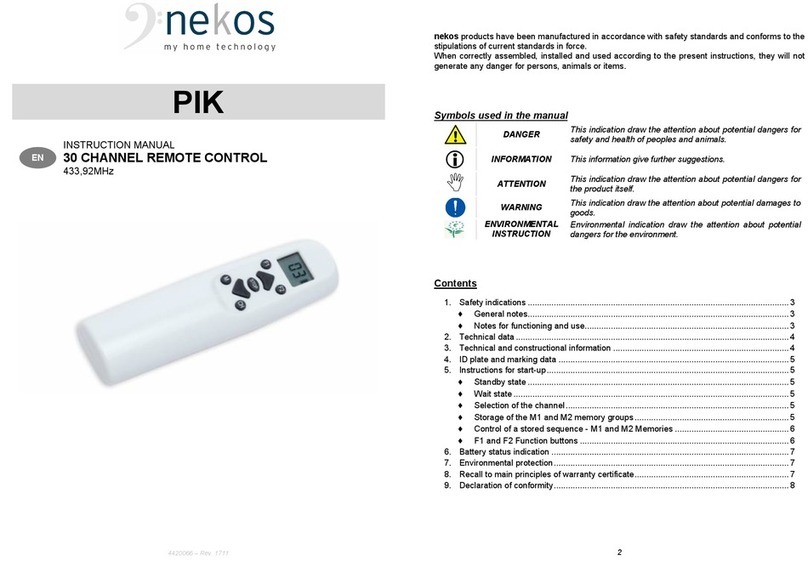 nekos PIK instruction manual