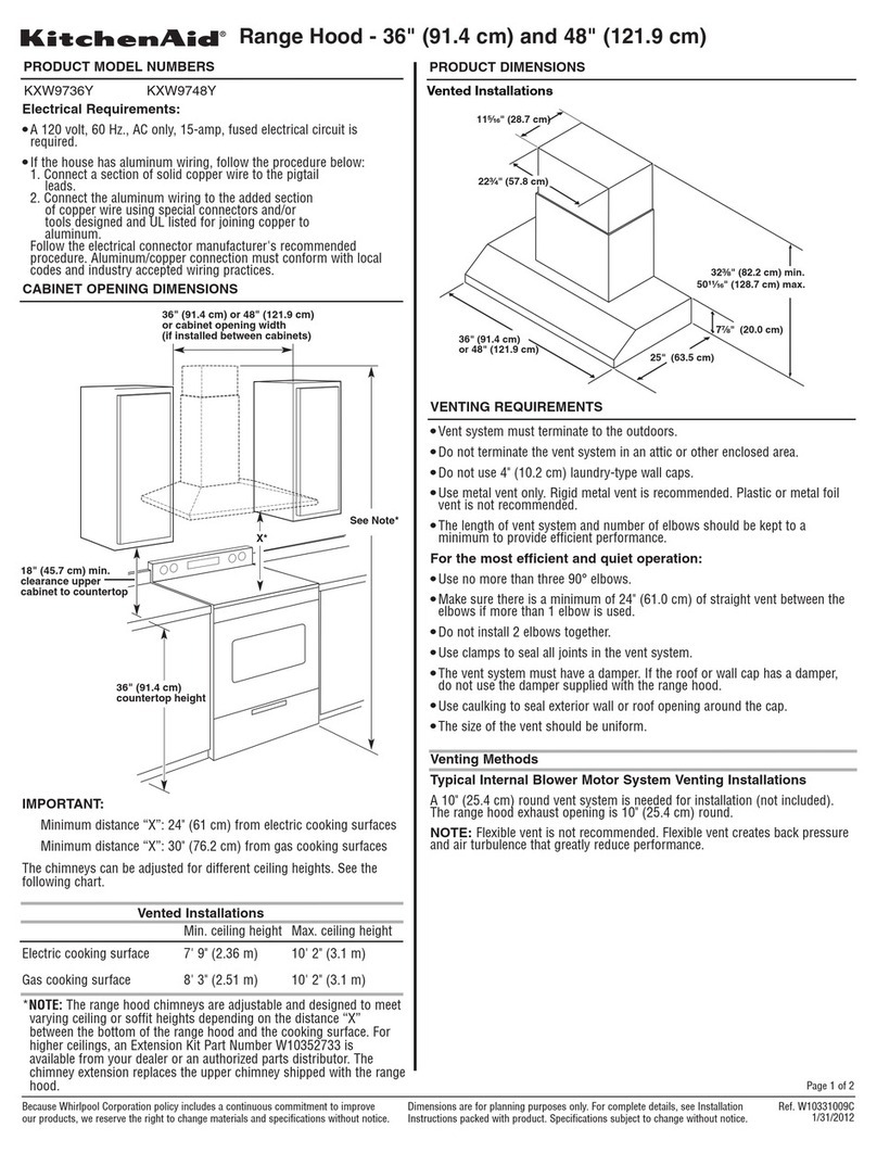 KitchenAid KXW9736Y User manual