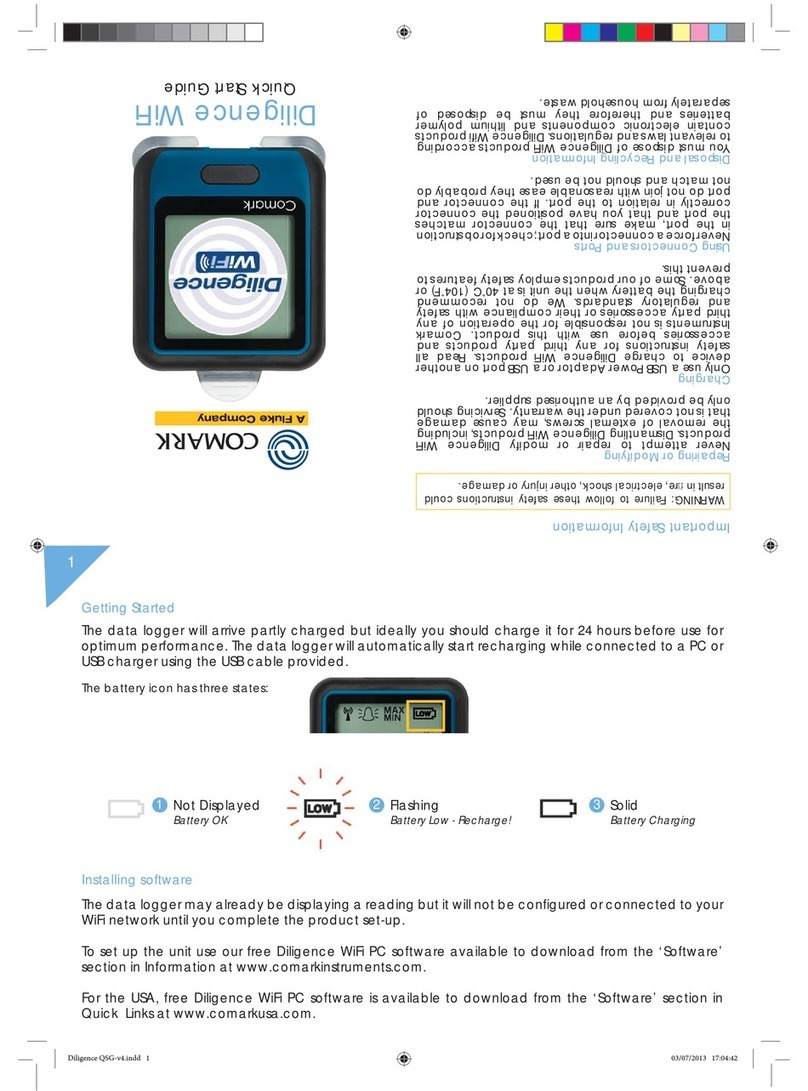 Comark Diligence WiFi quick start guide