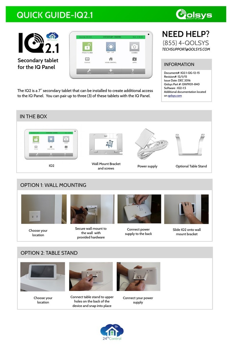 QOLSYS IQ2.1 quick guide