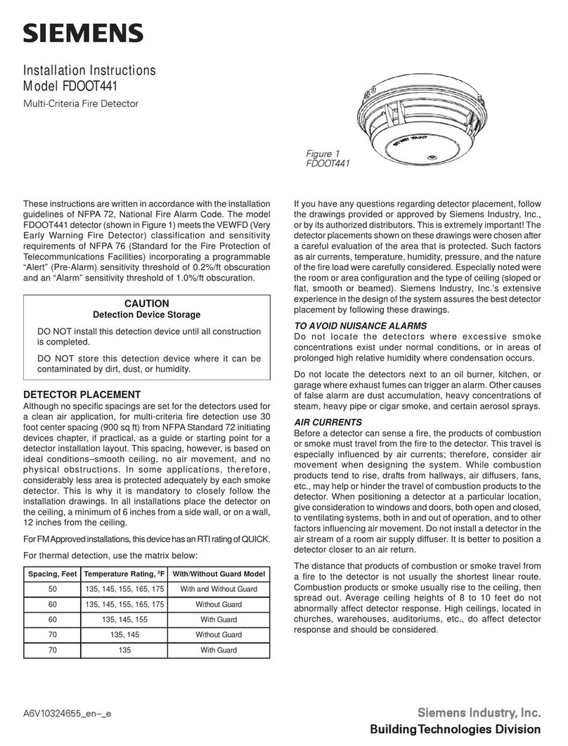 Siemens FDOOT441 User manual Siemens FDOOT441 User manual