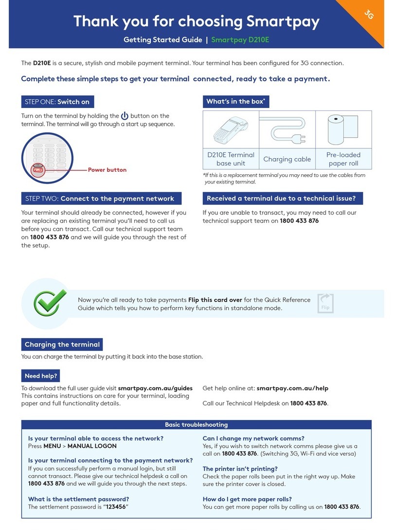 SmartPay D210E User manual