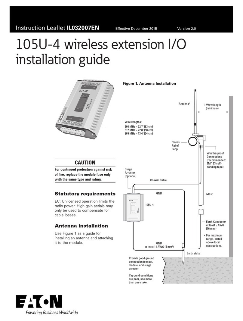 Eaton 105U-4 Instruction leaflet