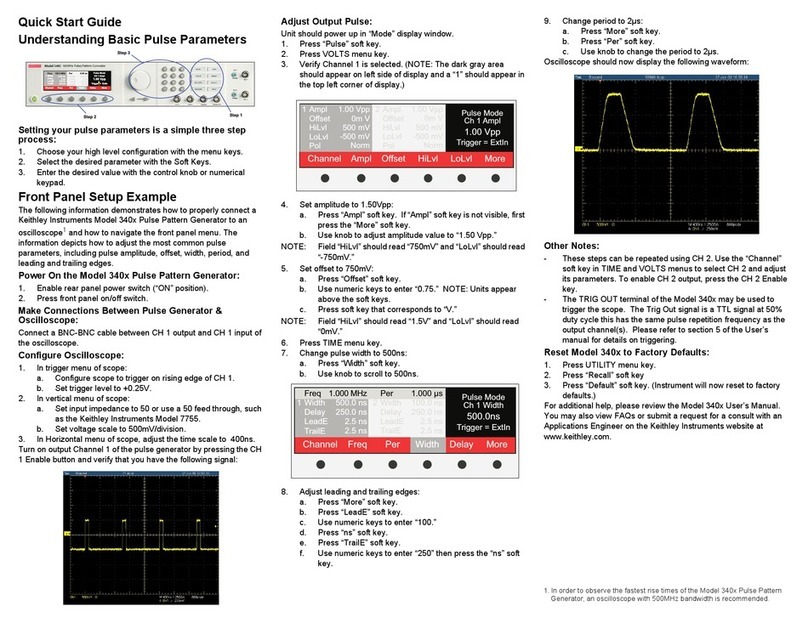 Keithley 3400 Series User manual