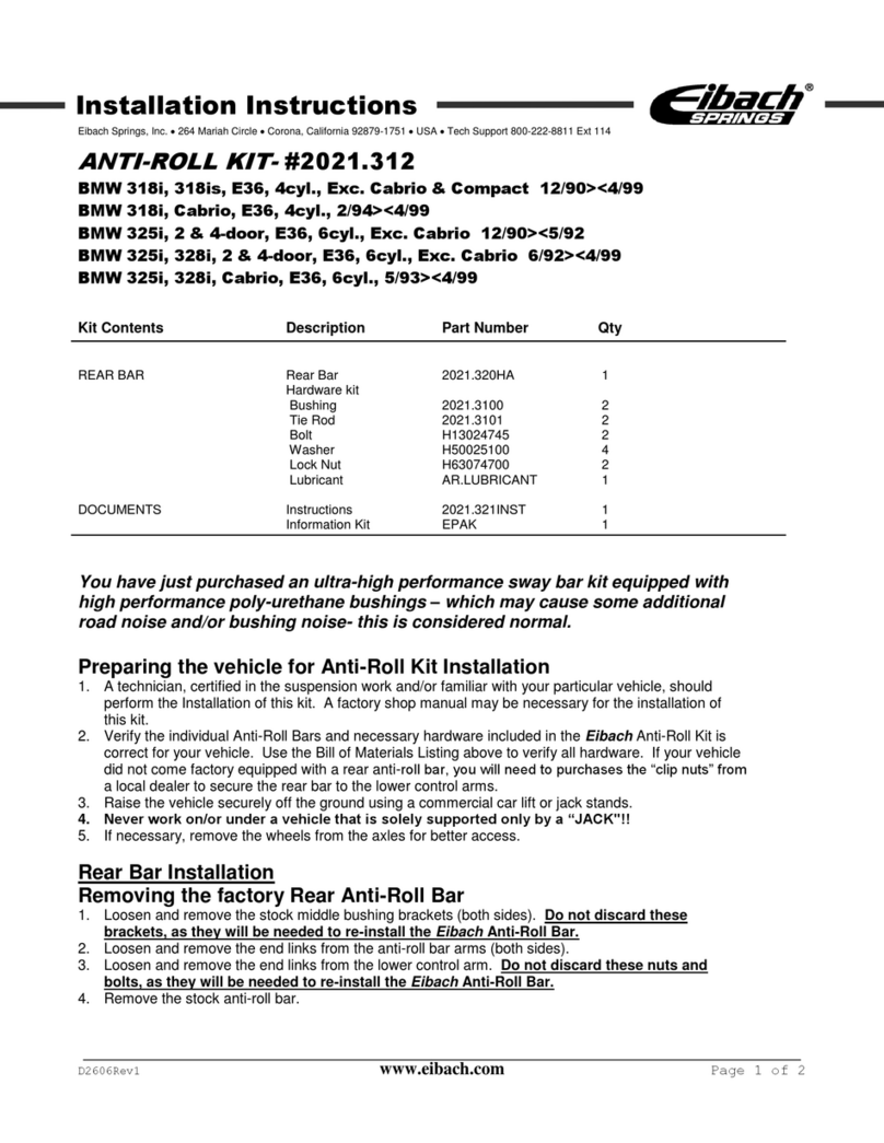 Eibach 2021.312 User manual