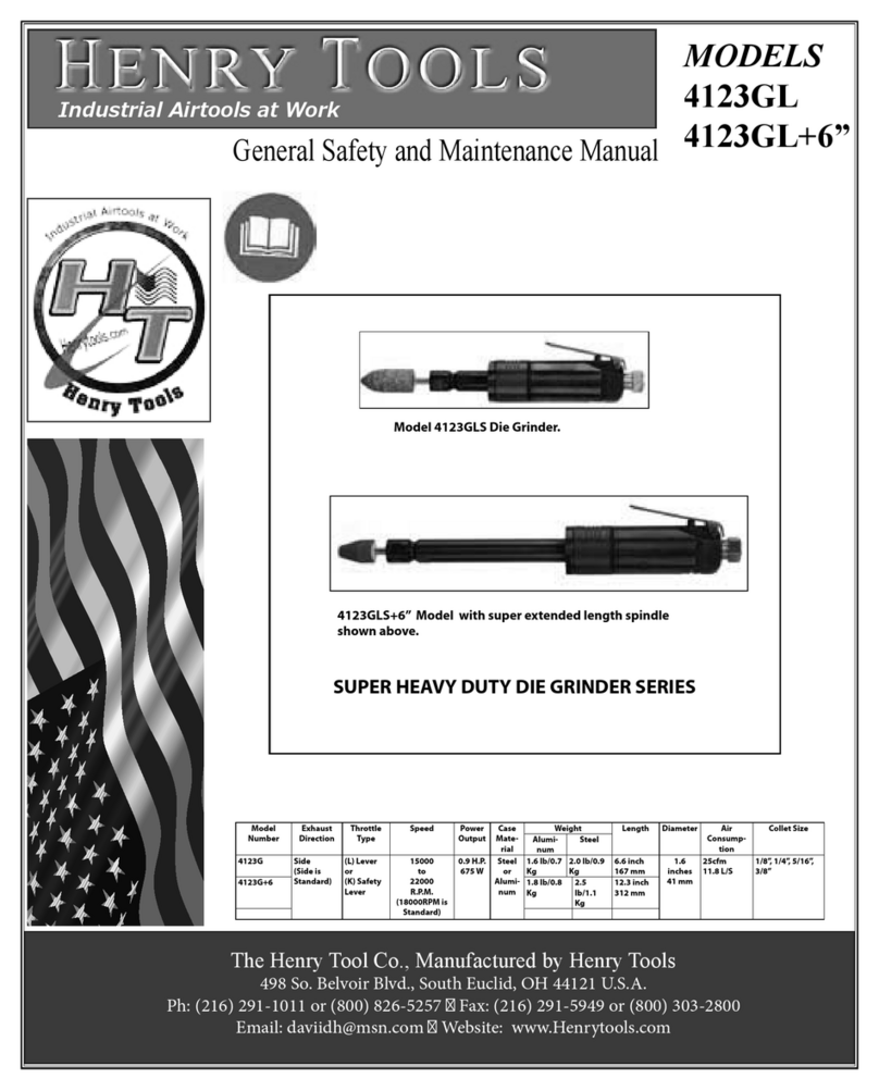Henry Tools 4123GL General safety and maintenance manual