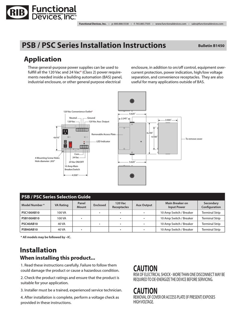 Functional Devices PSC100AB10 User manual
