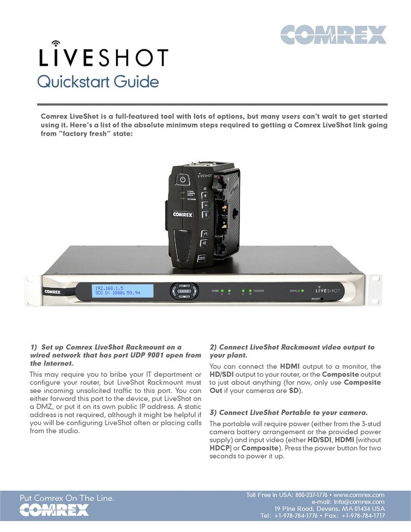 Comrex LiveShot Portable quick start guide