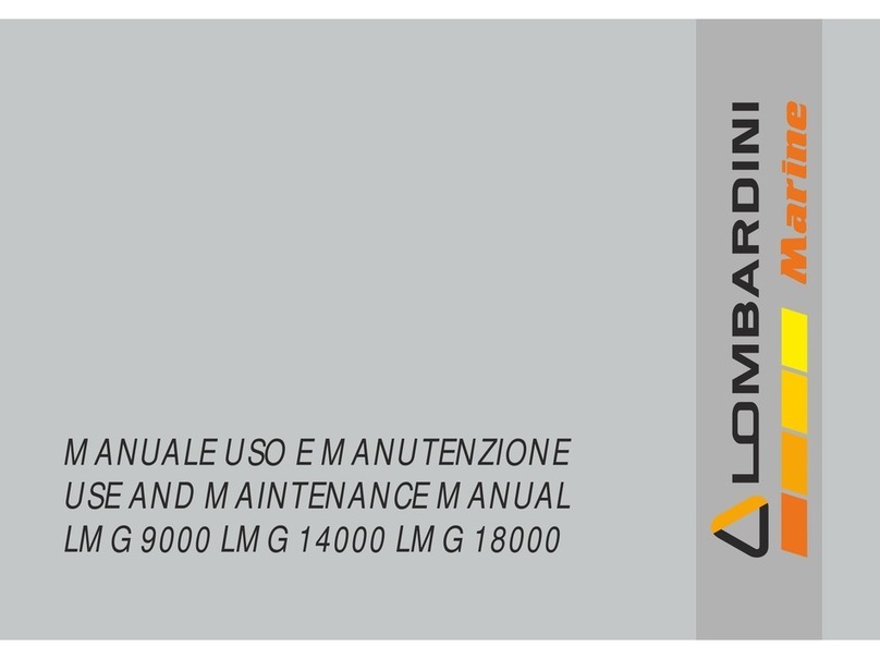 LOMBARDINI MARINE LMG 9000 MONOFASE Use and maintenance manual LOMBARDINI MARINE LMG 9000 MONOFASE Use and maintenance manual