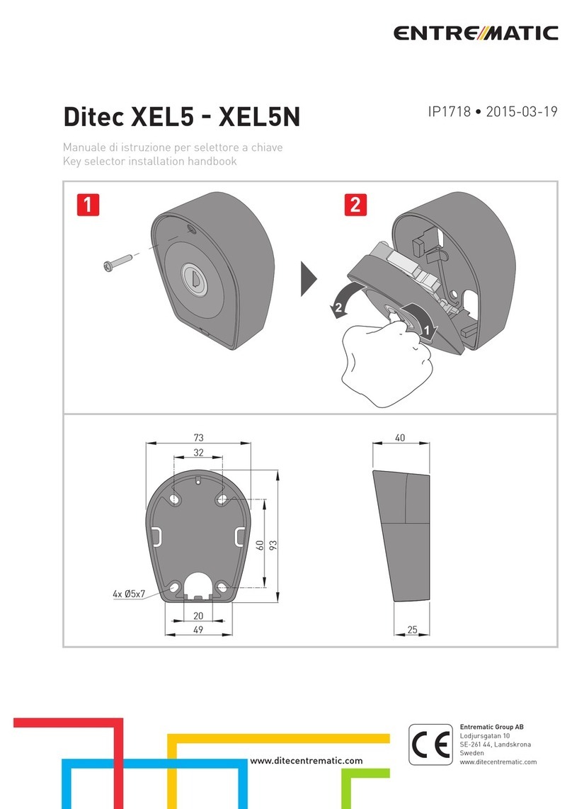DITEC Entrematic XEL5 Installation handbook