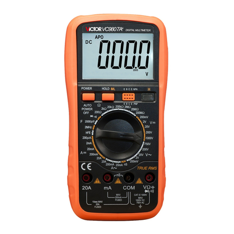 Victor VC9807A+ Operation manual