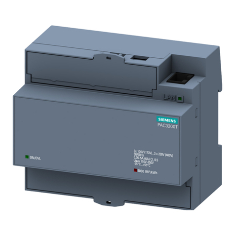 Siemens SENTRON PAC3200T User manual Siemens SENTRON PAC3200T User manual