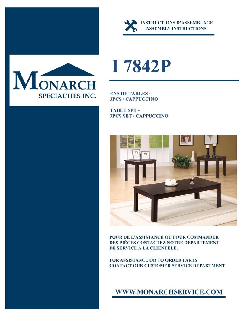 Monarch Specialties I 7842P User manual Monarch Specialties I 7842P User manual
