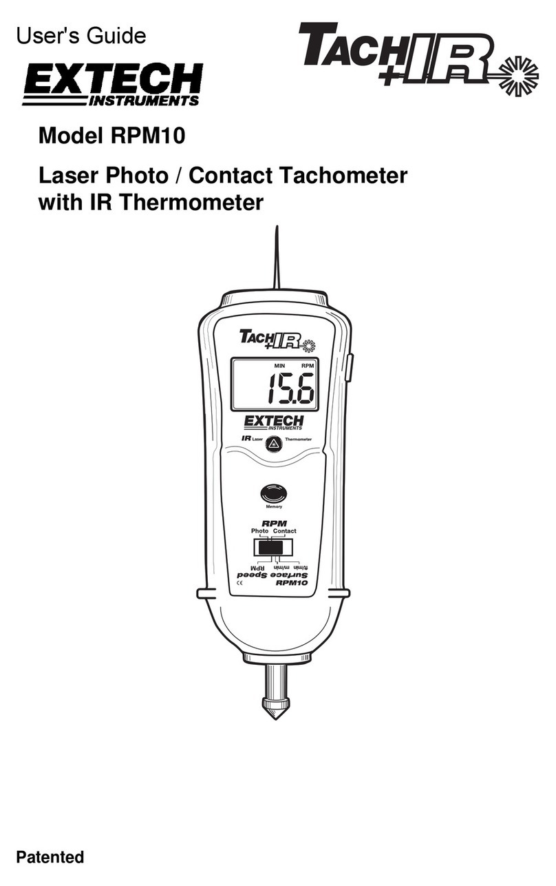 Extech Instruments TachIR RPM10 User manual Extech Instruments TachIR RPM10 User manual