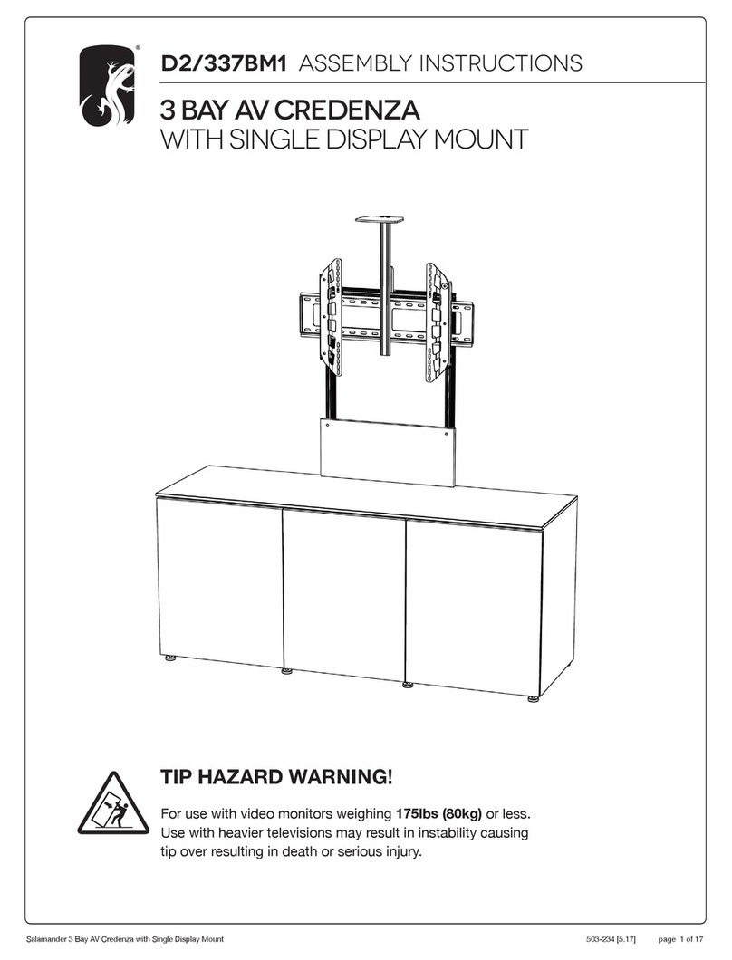 Salamander 3 BAY AV CREDENZA Assembly instructions Salamander 3 BAY AV CREDENZA Assembly instructions