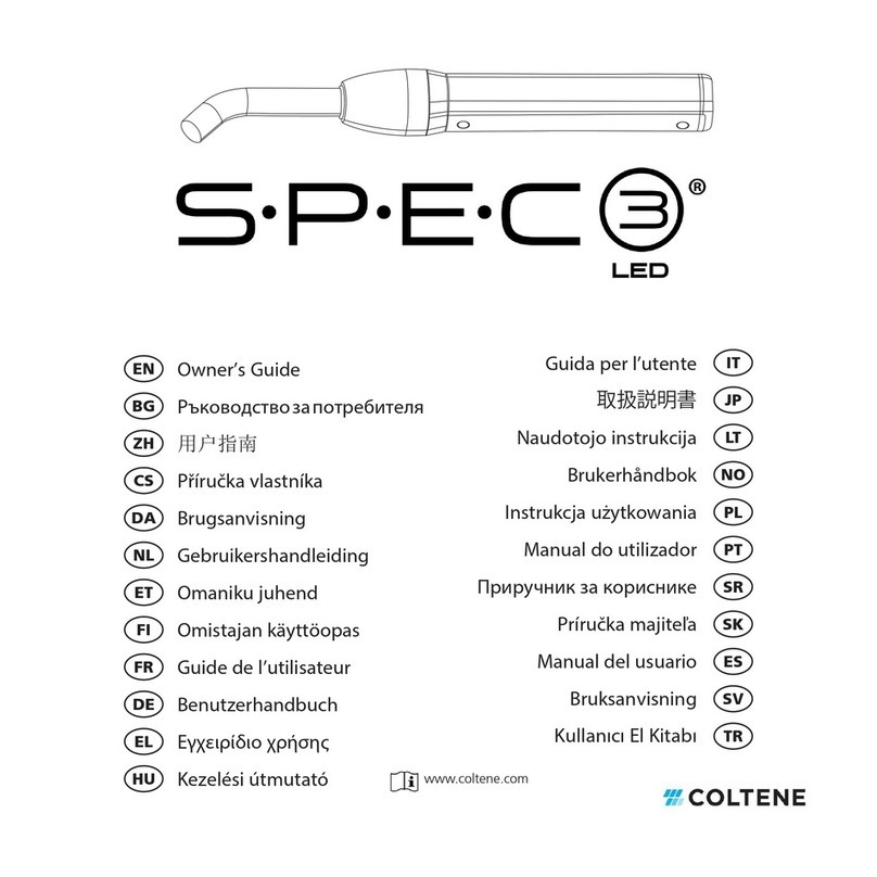 Coltene SPEC 3 owner's guide