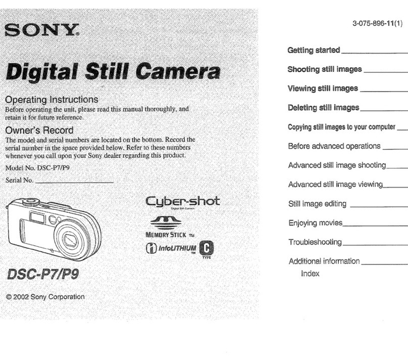 Sony DSC-P7 - Cyber-shot Digital Still Camera operating instructions