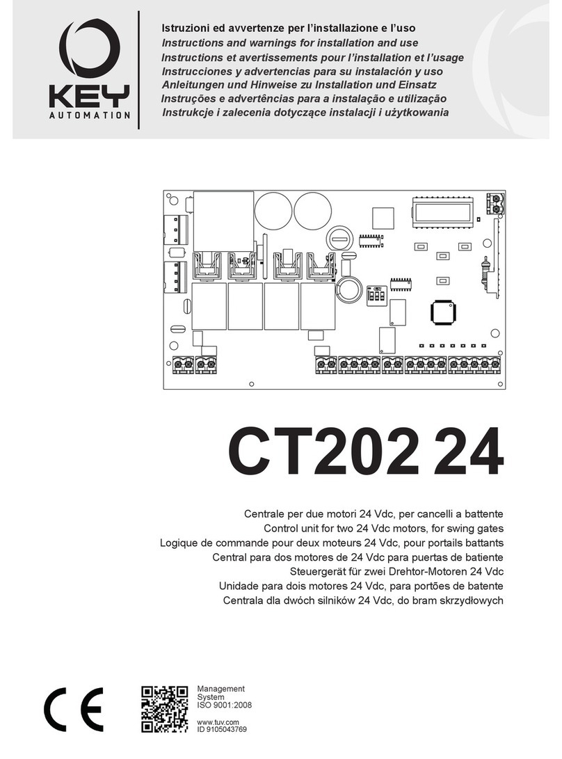 Keyautomation CT202 24 Instructions and warnings for installation and use