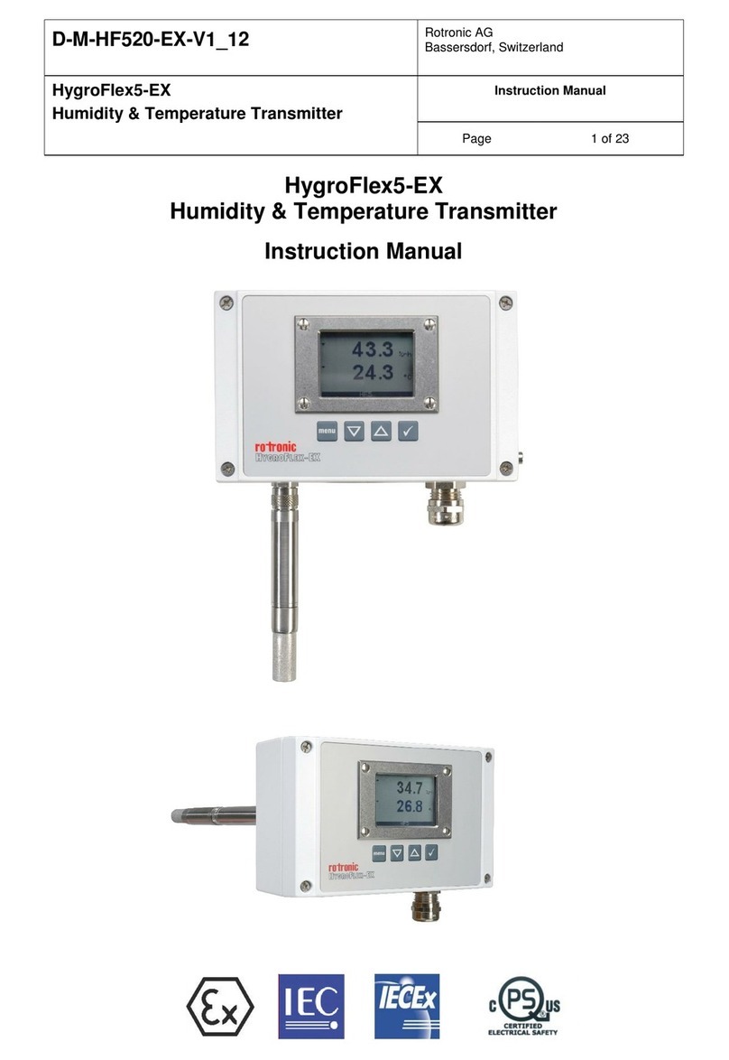 Rotronic HygroFlex5-EX instruction manual