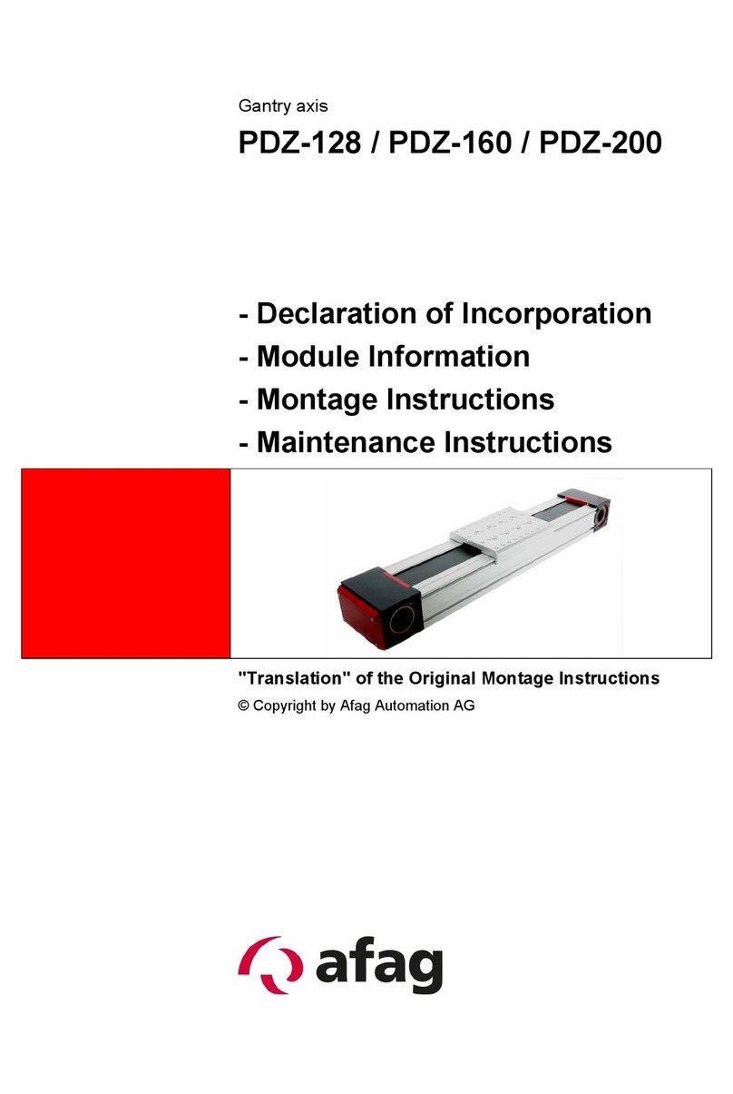 Afag PDZ-128 Translation of the Original Montage Instructions Afag PDZ-128 Translation of the Original Montage Instructions