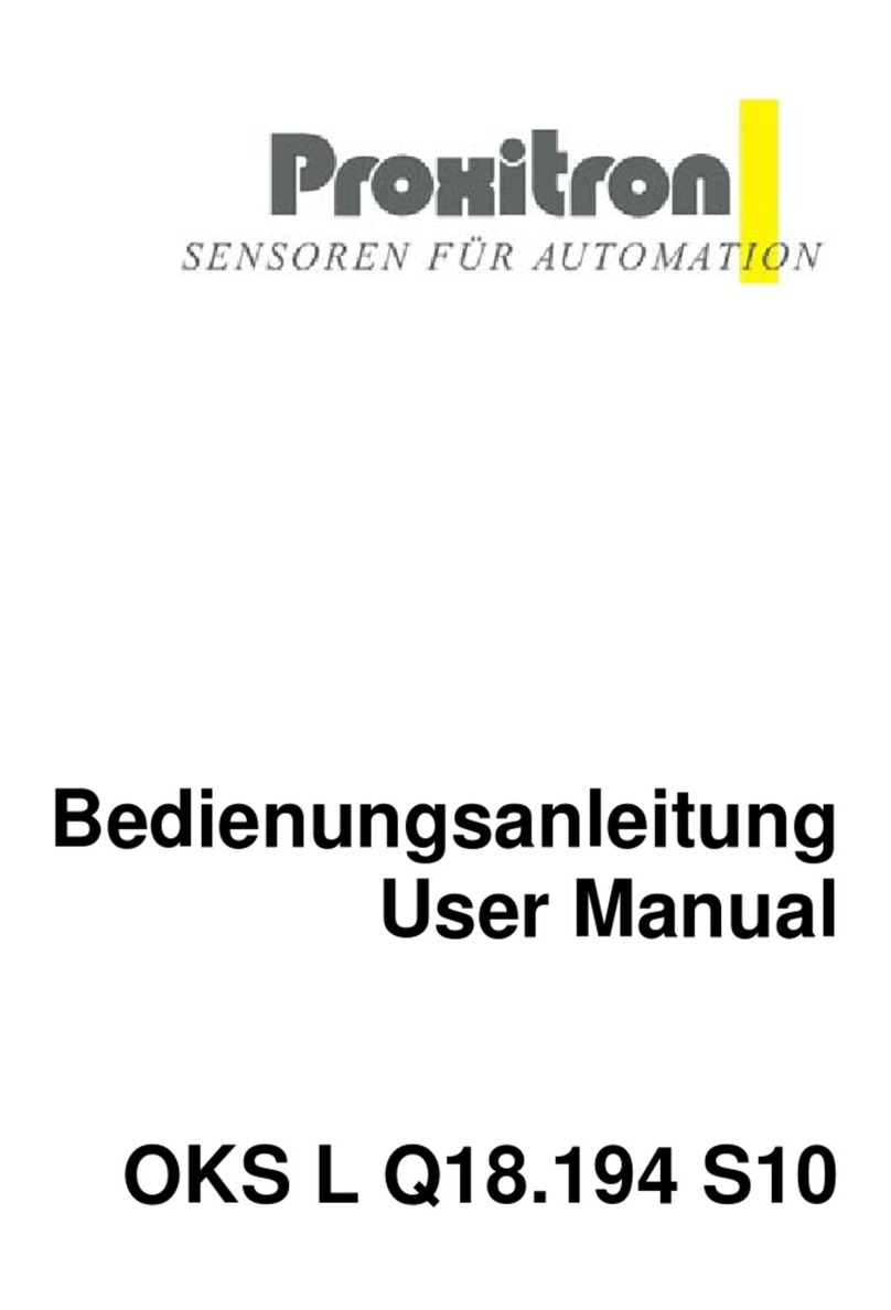 Proxitron OKS L Q18.194 S10 user manual Proxitron OKS L Q18.194 S10 user manual