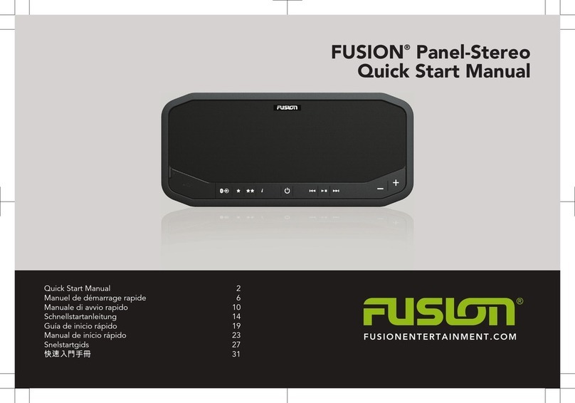 Fusion Panel-Stereo Instruction manual