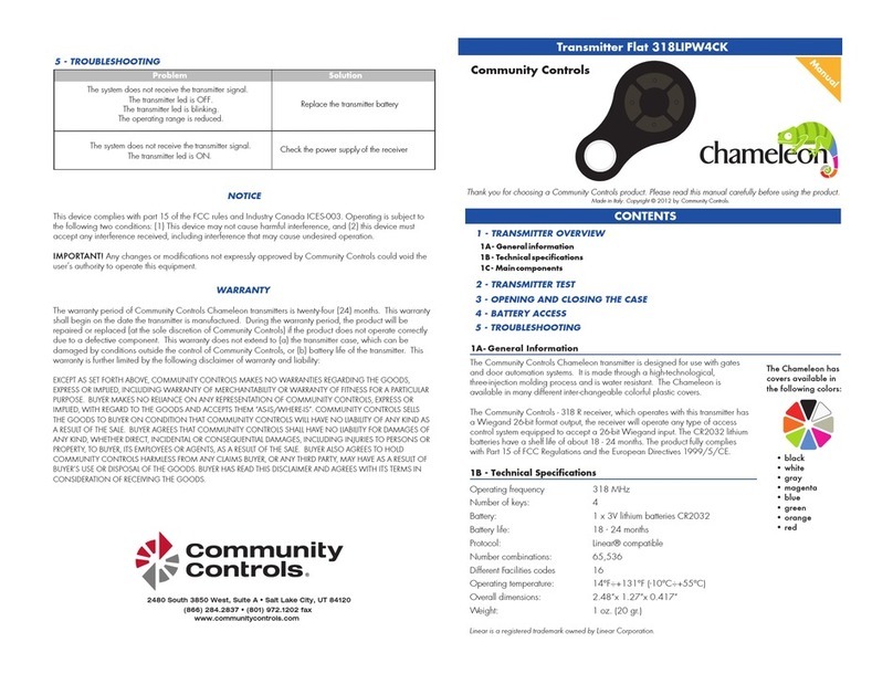 CHAMELEON 318LIPW4CK manual
